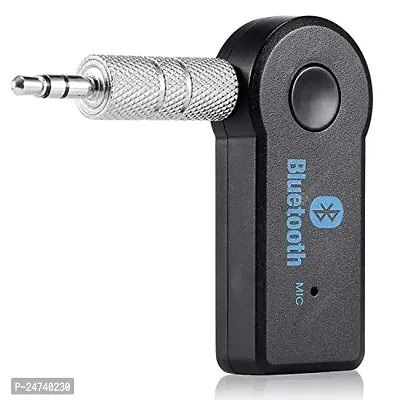 Car Bluetooth for Maruti Dzire VXI CNG Car Bluetooth Music Receiver Adapter with Built-in Mic and 3.5mm AUX Audio Stereo Wireless HiFi Dongle Transmitter Mp3 Speaker Car Kit (ACB6, Black)