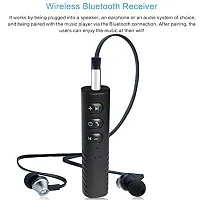 Car Bluetooth for Lenovo Yoga Tab 3 10 WiFi Car Bluetooth Music Receiver Adapter with Built-in Mic and 3.5mm AUX Audio Stereo Wireless HiFi Dongle Transmitter Mp3 Speaker Car Kit (MAR1, Black)-thumb1