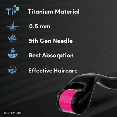 COREY Derma Roller with 540 Titanium Alloy Micro Needles 0.5 mm Suitable for Beard Also Reduces Hair Fall Stimulates Hair Follicles Easy to use Safe  Effective-thumb5