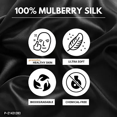 COREY100% Mulberry Silk Eye Mask, Super Smooth Sleep Mask And Blind Fold (Black)-thumb5