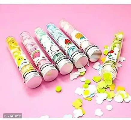 Ction Disposable Mini Soap Paper Scented Soap Bath Flakes Flower Design Tube Petal Shape Bottle Travel Soft Paper Soap Easy To Carry Travel Mini Soap (ASSORTED)(Pack Of 2)-thumb3