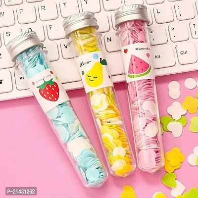 Ction Disposable Mini Soap Paper Scented Soap Bath Flakes Flower Design Tube Petal Shape Bottle Travel Soft Paper Soap Easy To Carry Travel Mini Soap (ASSORTED)(Pack Of 2)-thumb5