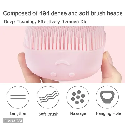 COREY Silicon Massage Bath Brush Hair, Bathing Brush for Cleaning Body | Silicon Wash Scrubber, Cleaner  Massager for Shampoo, Soap Dispenser | Bathing Tool | Bathroom, Men  Women-thumb4