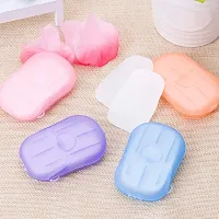 Castle Kart 10 Packet 20 pc Each Packet Soap Paper Washing Hand Bath Clean Scented Slice Outdoor Travel Sheets Disposable Box Soap Portable Mini Paper Soap-thumb2