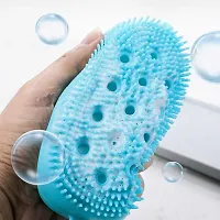 COREY Silicone Bath Body Brush Exfoliating Massage Silicone Loofah Body Scrubber, Silicone Shower Sponge, Double Sided Rubber Scrub Body Brush (Multicolor)-thumb3