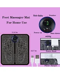 Castle Kart Electric Foot Massager,EMS Massage Pad,Pain Relief Rechargeable Portable Muscle Stimulator Therapy Mat Relax Feet for Home and Office Use for Men and Women (Foot Massager)-thumb3