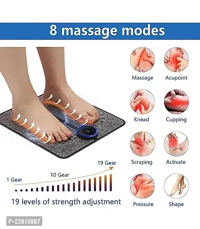 Castle Kart Electric Foot Massager,EMS Massage Pad,Pain Relief Rechargeable Portable Muscle Stimulator Therapy Mat Relax Feet for Home and Office Use for Men and Women (Foot Massager)-thumb3