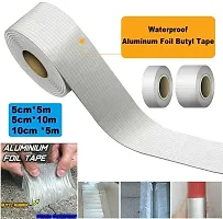 COREY Waterproof Aluminum Foil Rubber Tape Flashing Leak Proof Patch for Outdoor Roof (5cm x 5m)-thumb1