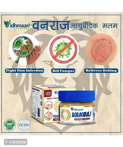 Castle Kart Vidhmaan Ayurveda Vanraj Anti fungal Malam = for Ringworm, itching, Eczema  Fungal Infection. (Pack Of 1)-thumb3