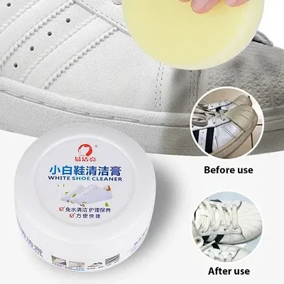 Buy C_K White Shoe Cleaner Cream with Sponge Instant Shoe Whitener for  White Shoes No-Wash Shoe Cleaning Kit White Sneaker Cleaner White Shoe  Polish Sneaker Cleaning Kit Shoe Eraser Stain Remover 260g 