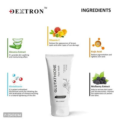 Dextron Glutathione Face Wash For Skin Lightening Vitamin C Face Wash For Men  Women (PACK OF 1 - 100ML)-thumb3