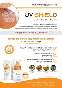 Dextron UV Shield Ultragel SPF 30: Dermatologically Tested Sunscreen for Ultimate Protection PHOTOSTABLE Matte Finish Sunscreen Gel  UVA/UVB Protection Sunscreen Gel All Skin Types Men Women (1pack)-thumb2