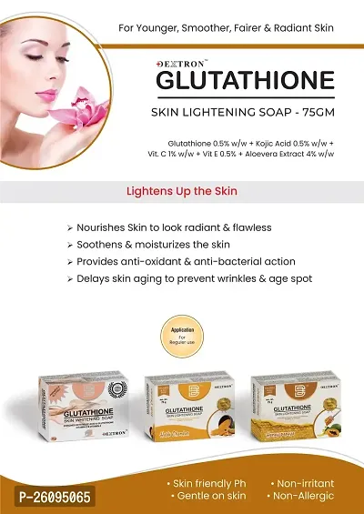 Dextron Glutathione Honey Papaya Soap for Skin Lightening, Brighten  Nourish Enriched With Glutathione, Honey Papaya Extract Kojic Acid, Vit. C, Alpha Arbutin, Vit. E  Aloe Vera Extract (Pack of2)-thumb3