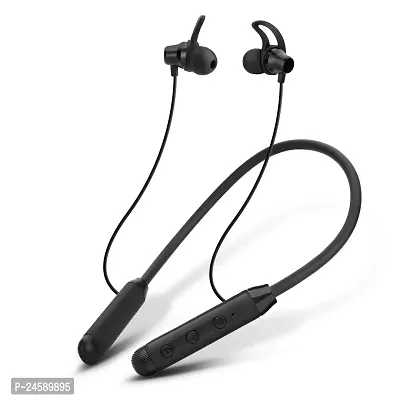 Stylish Black In-Ear Wireless Bluetooth Neckband