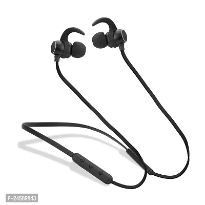 Stylish Black In-Ear Wireless Bluetooth Neckband-thumb0