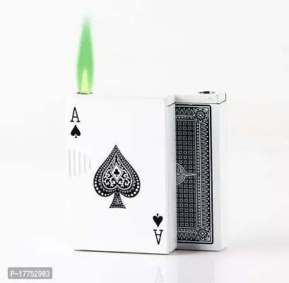 Refillable White Ekka Cards Printed Gas/Cigarette Lighter