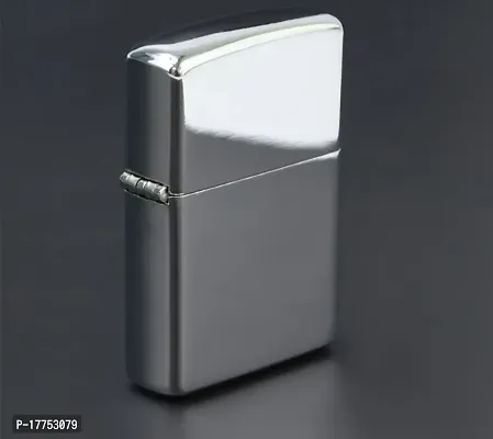 Earth Refillable Silver Small Pocket Cigarette Lighter-thumb0