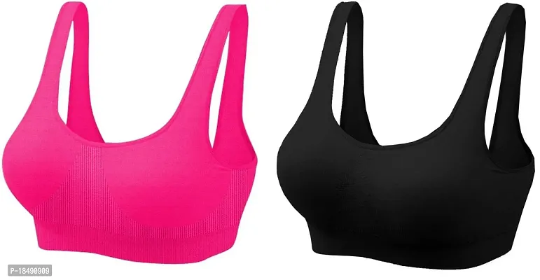 Buy Women Air Cotton Non Padded Non-Wired Air Sports Bra (Pack of 2) Online  In India At Discounted Prices