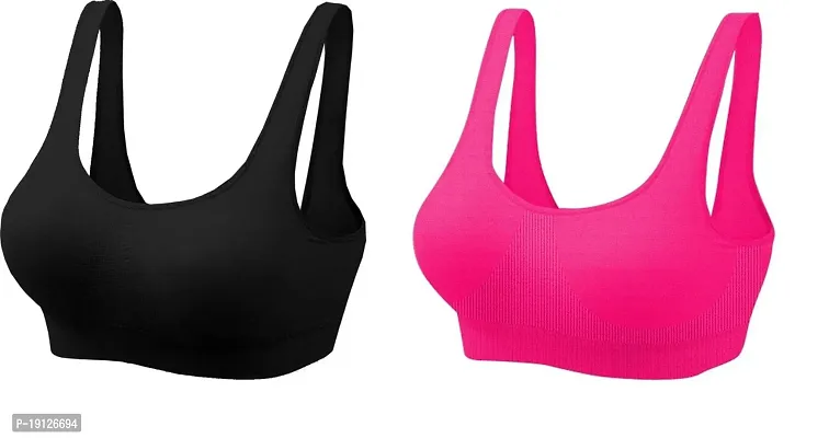 Women Air Cotton Non Padded Non-Wired Seamless Bra (Pack Of 2)