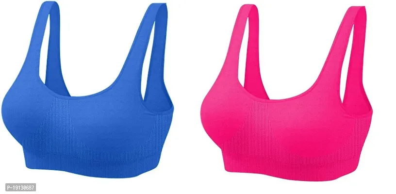 Women Sports Non Padded Bra (Pack Of 2)