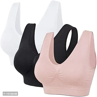 Pack Of 3 Women Sports Air Non Padded Bra