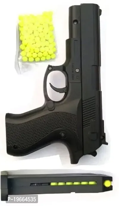 Vaishnavii Mini Toy Gun 729 Black Pistol for Kids Toy Girls and Boy with 6mm BB Bullets 10 pcs darts