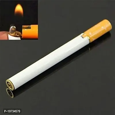 Stylish Cigarette Shaped Lighter with Pencil  Round Shape Lighter for Cigarette Metal Premium Refillable Classic Pocket Lighter Slim Design