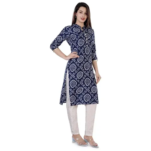 Stylish Rayon Kurti With Bottom Set