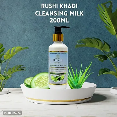 Rushi Khadi Cucumber with Aloevera Pore Clarifying Cleansing Milk 200ml|-thumb3