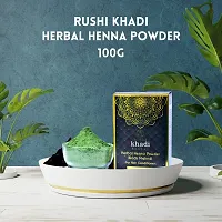 Rushi khadi Herbal Henna Powder Brown Mehndi For Health Scalp Hair 100G-thumb2