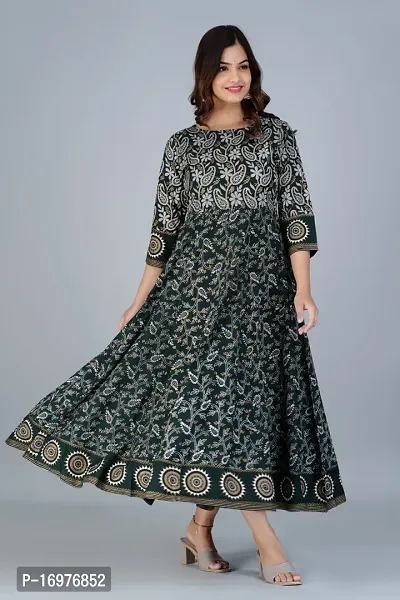 Beautyful Flared Printed Rayon Kurta