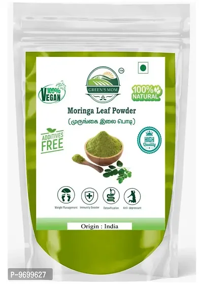 Natural Fresh Moringa Drumstick Leaf Powder for Immunity And Energy Booster, Digestion, Diabetes, Hair Growth, Skin And Face care 500g-thumb0