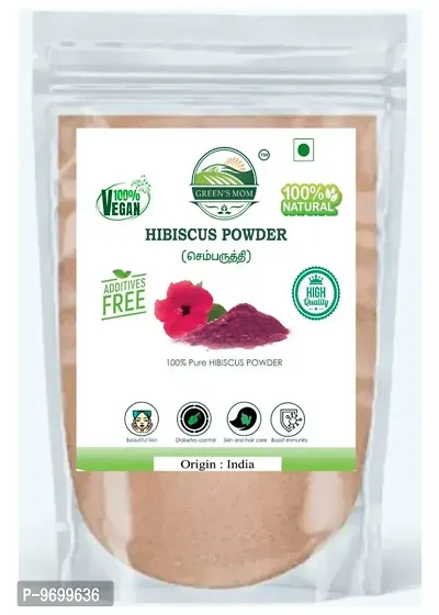 Natural Fresh HIBISCUS POWDER Food grade for Improves Immunity, Digestion, Hemoglobin level Reduces Diabetes, Cholesterol Hair Growth, Skin And Face care 500g-thumb0