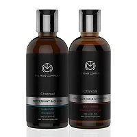 The Man Company Charcoal Body Wash and Shampoo (BUY 1 GET 1 Free) with Lemongrass  Cinnamon Body Wash 250ml, Peppermint  Clove Shampoo 250ml | Deep Cleansing, Refreshing, Healthy Hairs-thumb1