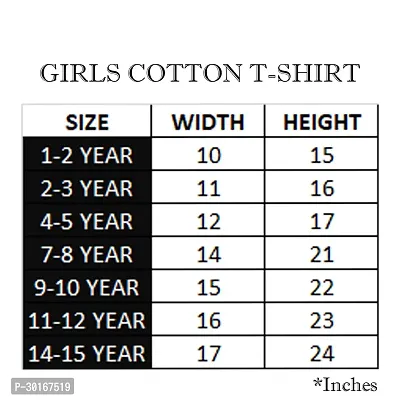 Stylish Multicoloured Cotton Printed Tee For Girls(Pack of 5)-thumb2