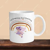 Premium 330ml Ceramic White Coffee Mug - stop dreaming and start doing fairy tail - Single Pack-thumb2