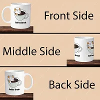 Premium 330ml Ceramic White Coffee Mug - relax coffee break - Single Pack-thumb3