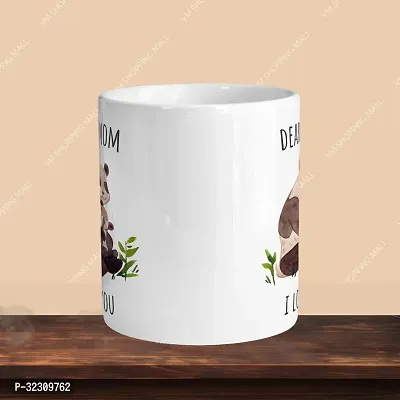 Stylish White Ceramic Printed Coffee Mug 330 Ml-thumb2