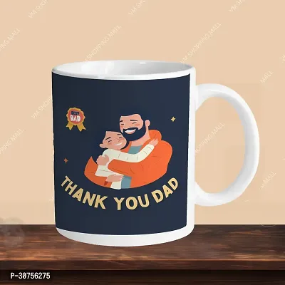 Premium 330ml Ceramic White Coffee Mug - thankyou dad- Single  Pack-thumb3