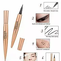 Long Lasting Liquid Ink Black Pen Eye liner | Smudge Proof Eyeliner For Women | Matte Finish  Waterproof Eyeliner | 1ml (Black Ink)-thumb1