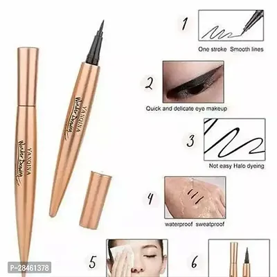 Long Lasting Liquid Ink Black Pen Eye liner | Smudge Proof Eyeliner For Women | Matte Finish  Waterproof Eyeliner | 1ml (Black Ink)-thumb2