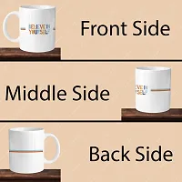 Stylish Printed Ceramic Coffee Mug with Key Chain, 330ml-thumb3