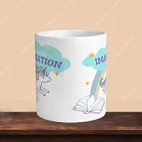 Premium 330ml Ceramic White Coffee Mug - imagination- Single  Pack-thumb1