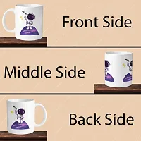 Premium 330ml Ceramic White Coffee Mug - lets go- Single  Pack-thumb3