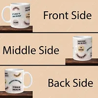 Premium 330ml Ceramic White Coffee Mug - I m Strong - Single Pack-thumb3