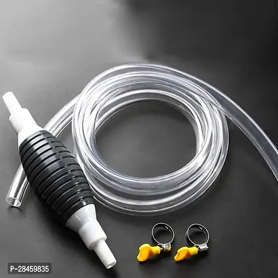 Fuel Transfer Pump Kit - Tank Sucker Latest High Flow Hand Pump Portable Manual Car Fuel Transfer Pump with 2M Hose for Petrol Diesel Oil Liquid Water Fish Tank (2 M)-thumb0