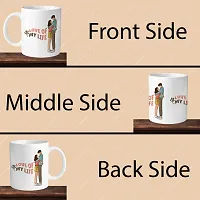 Premium 330ml Ceramic White Coffee Mug - love of my life - Single Pack-thumb3