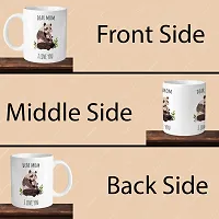 Stylish White Ceramic Printed Coffee Mug 330 Ml-thumb3