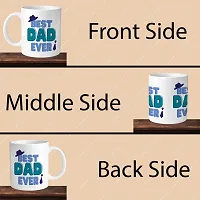 Premium 330ml Ceramic White Coffee Mug - best dad ever - Single Pack-thumb3