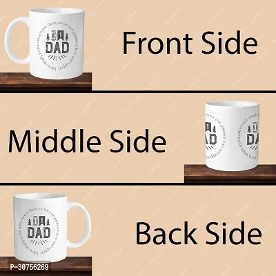 Premium 330ml Ceramic White Coffee Mug - no 1 dad - Single Pack-thumb4